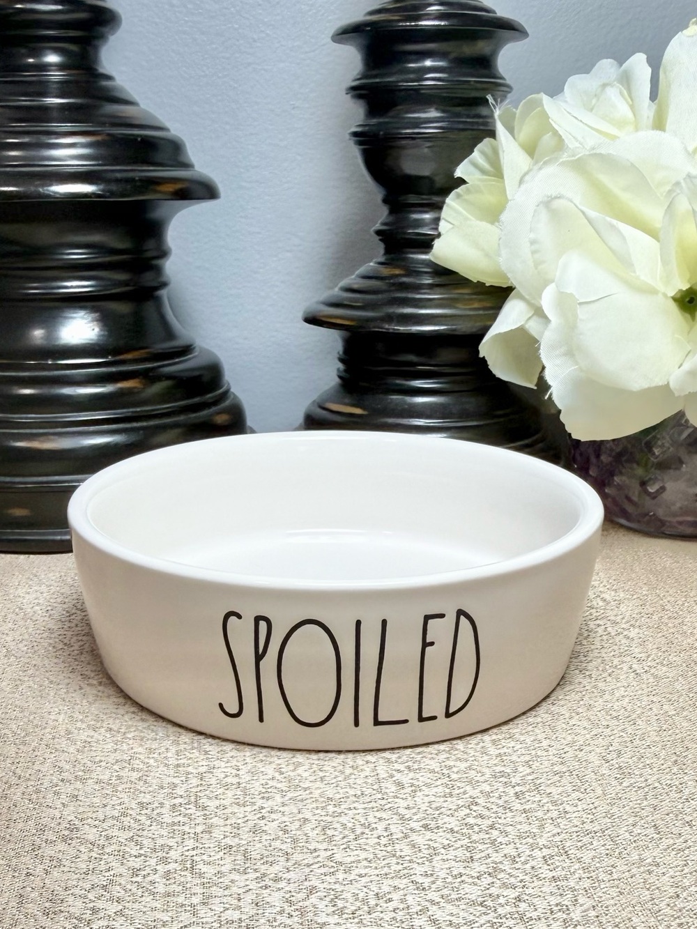 🆕Rae Dunn SPOILED Ceramic Pet Bowl